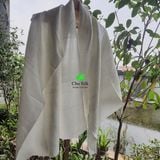  Khăn choàng dài tơ tằm màu nguyên bản 