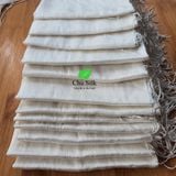  Khăn choàng dài tơ tằm màu nguyên bản 
