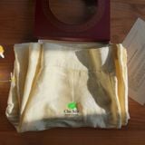  Bộ quần áo dài tơ nguyên bản: áo dài vàng+ quần 