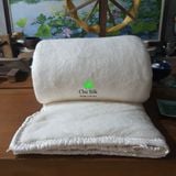  Chăn tơ tằm chần ruột tơ nguyên tấm to màu vàng mơ hình quả trám đôi 1.8*2m nặng 1kg 