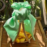  Dây buộc tóc lụa gắn nơ 