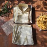  Bộ quần áo dài tơ nguyên bản: áo dài vàng+ quần 