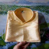  Áo dài tơ vàng nguyên bản dáng eo 