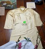  Bộ quần áo dài tơ nguyên bản: áo dài vàng+ quần 