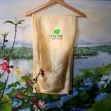  Quần tơ vàng cạp cao 