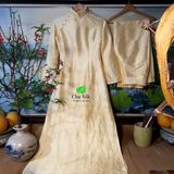  Bộ quần áo dài tơ vàng nguyên bản dáng eo 