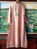  Áo dài lụa màu hồng 