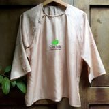  Áo lụa tơ tằm màu be 