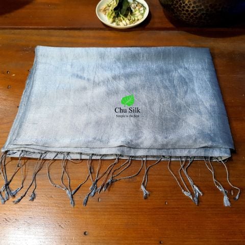  Khăn quàng cổ tơ tằm thủ công đã nhuộm màu 