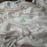 Ga giường lụa tơ tằm nguyên chất_ màu trắng 