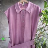  Váy tơ tằm dây đai 