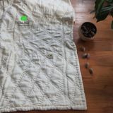  Chăn tơ tằm chần ruột tơ nguyên tấm to màu trắng hình quả trám đôi 1.5kg, 2*2.2m 