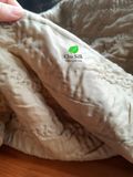  Chăn tơ tằm chần ruột tơ nguyên tấm to màu be hình quả trám đôi 2.2*2.4m nặng 1.5kg 