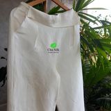  Bộ quần áo dáng Kimono và quần cạp đáp tơ trắng 