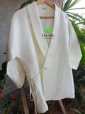  Áo tơ tằm nguyên bản dáng Kimono buộc dây 