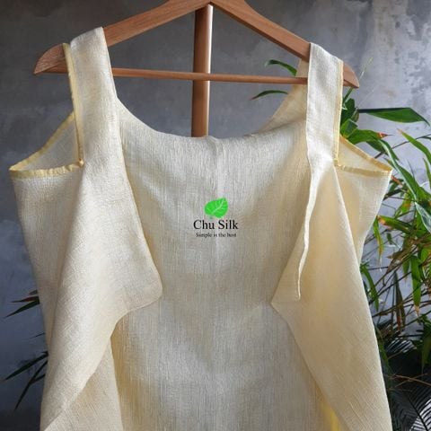  Áo choàng tắm xỏ tay tơ tằm 2 lớp 80*127cm 