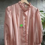  Áo lụa tơ tằm cổ bèo 