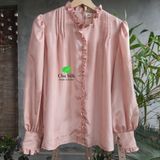  Áo lụa tơ tằm cổ bèo 