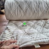  Chăn tơ tằm chần ruột tơ nguyên tấm to màu trắng hình quả trám đôi 3kg, sz 2*2.2m 