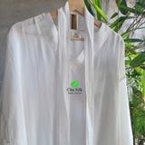  Váy ngủ Kimono lụa tơ tằm 100% dài tay 