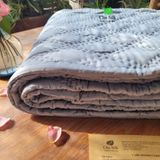  Chăn tơ tằm màu xám nặng 2kg cỡ 2*2.2m (Chăn tơ tằm chần ruột tơ nguyên tấm to) 
