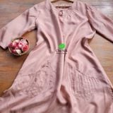  Váy lụa tơ tằm dáng suông, dúm ly 