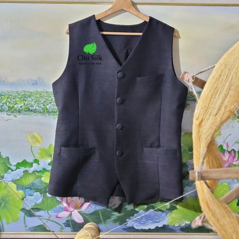  Áo ghi lê đũi tơ tằm nam 