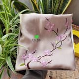  Khăn lụa tơ tằm thêu tay_màu be 
