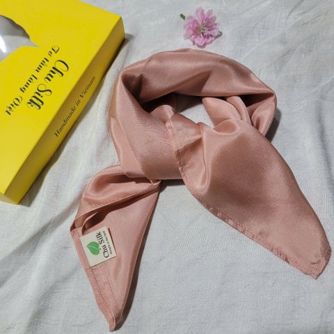  Khăn quàng cổ lụa tơ tằm vuông loại dầy Chu Silk, size 55*55cm 
