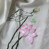  Khăn choàng tơ nguyên bản thêu tay 