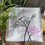  Khăn choàng tơ nguyên bản thêu tay 