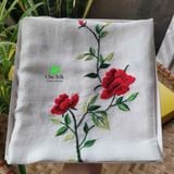  Khăn choàng tơ nguyên bản thêu tay 