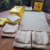  Quà tặng ấn tượng cho đối tác nước ngoài_Set khăn mặt và khăn tắm tơ tằm 