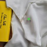  Váy lụa tơ tằm đi biển mùa hè may 2 lớp, dáng suông, cúc ngọc trai+ khóa kéo sau 