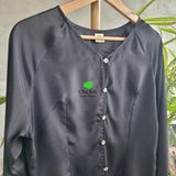  Áo bà ba lụa tơ tằm nguyên chất màu đen 