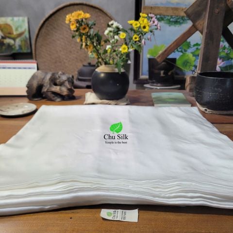  Vỏ chăn lụa tơ tằm cao cấp Chu Silk - Vỏ chăn lụa nguyên chất định lượng 19 momme thuần Việt Nam 