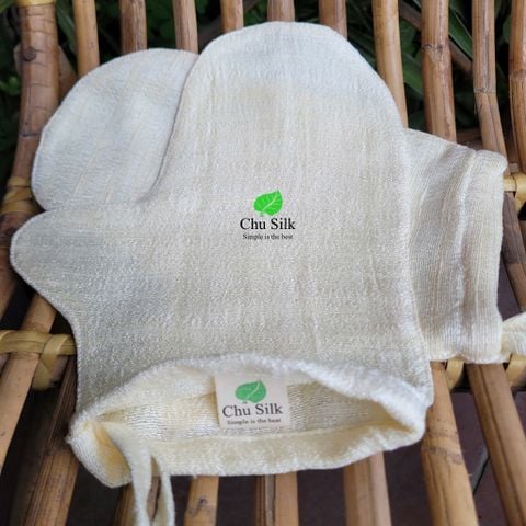  Đôi găng tay tắm tơ tằm_găng tay tẩy tế bào chết tơ tằm 