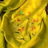  Khăn lụa tơ tằm thêu tay_các màu 