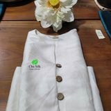  Váy tơ tằm trắng nguyên bản khuy gỗ 