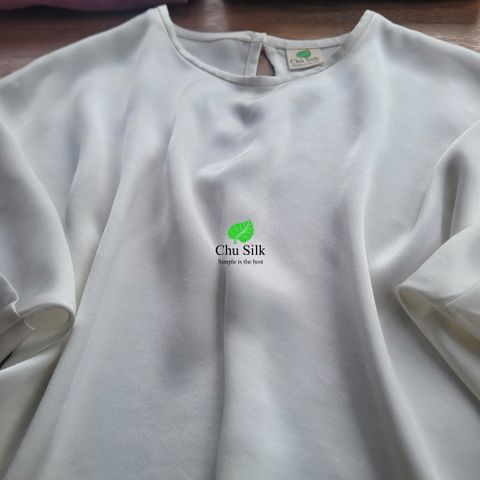  Áo croptop lụa tơ tằm tự nhiên dầy 19momme 