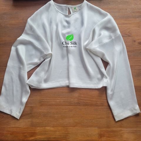  Áo croptop lụa tơ tằm tự nhiên dầy 19momme 