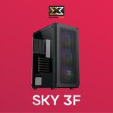  Vỏ case máy tính XIGMATEK SKY 3F (EN42157) - GAMING ATX, KÈM 03 FAN XIGMATEK X22F 