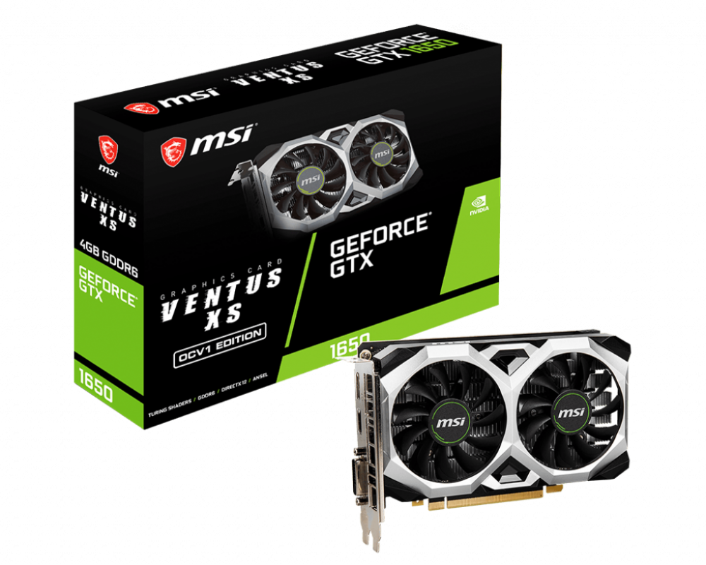  VGA MSI GeForce GTX 1650 D6 VENTUS XS OC 