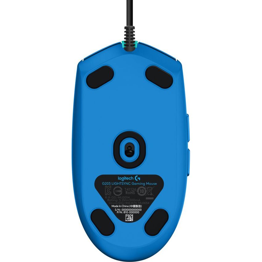 Chuột Gaming có dây Logitech G203, màu xanh 