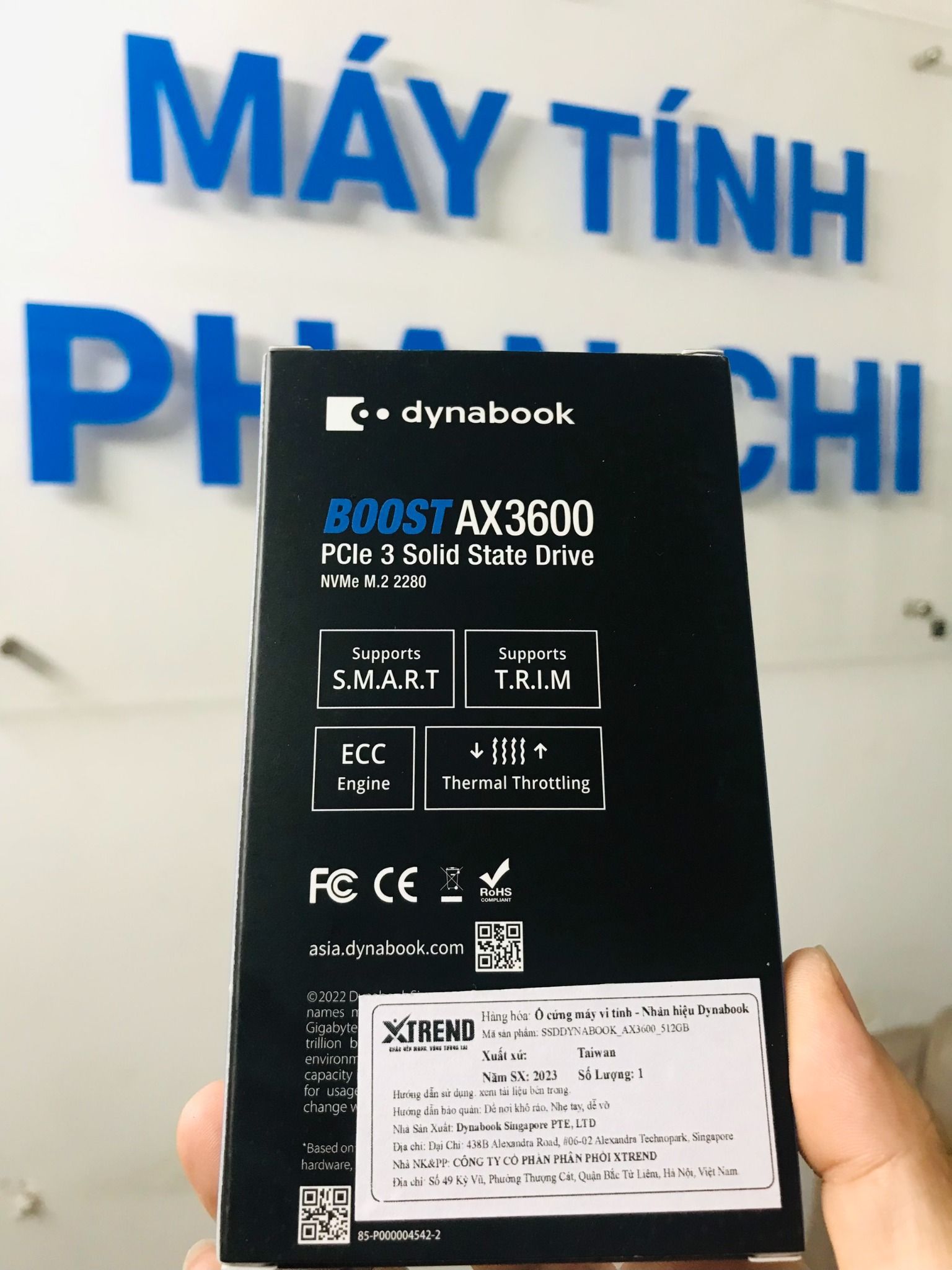  Ổ cứng SSD Dynabook AX3600 512GB M.2 NVMe PCIe Gen 3x4 