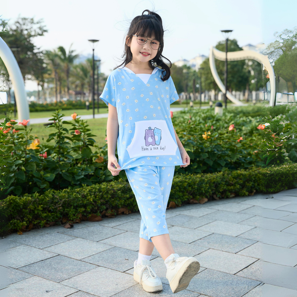  Bộ hoodie LIZARD trẻ em in hình gấu - 6SP23T142 