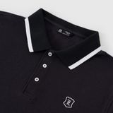  Áo Polo nam sợi tự nhiên màu đen TP077 
