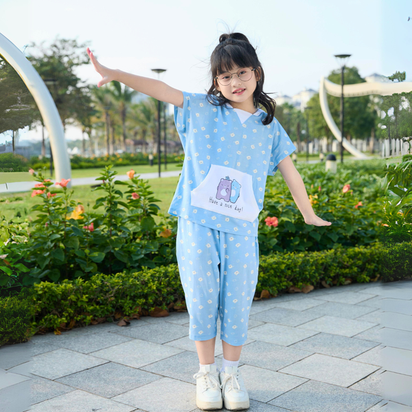  Bộ hoodie LIZARD trẻ em in hình gấu - 6SP23T142 