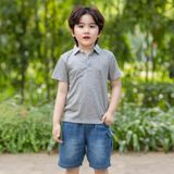  Áo polo cao cấp LIZARD chất vải Modal mềm mịn cho bé trai 4SS23T138 