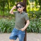  Áo polo cao cấp LIZARD chất vải Modal mềm mịn cho bé trai 4SS23T138 